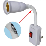 Tomada De Lâmpada E27 110-220V Extensor De Soquete Doméstico Com Interruptor Dois Plugues