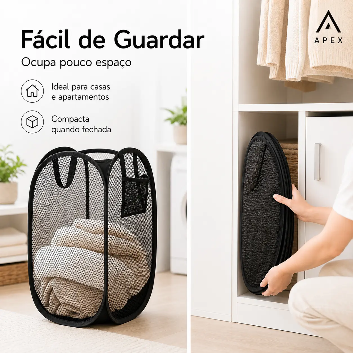 Cesto De Roupa Dobrável Organizador De Brinquedos Lavanderia Caixa Tela Pop-Up IZUSHOP