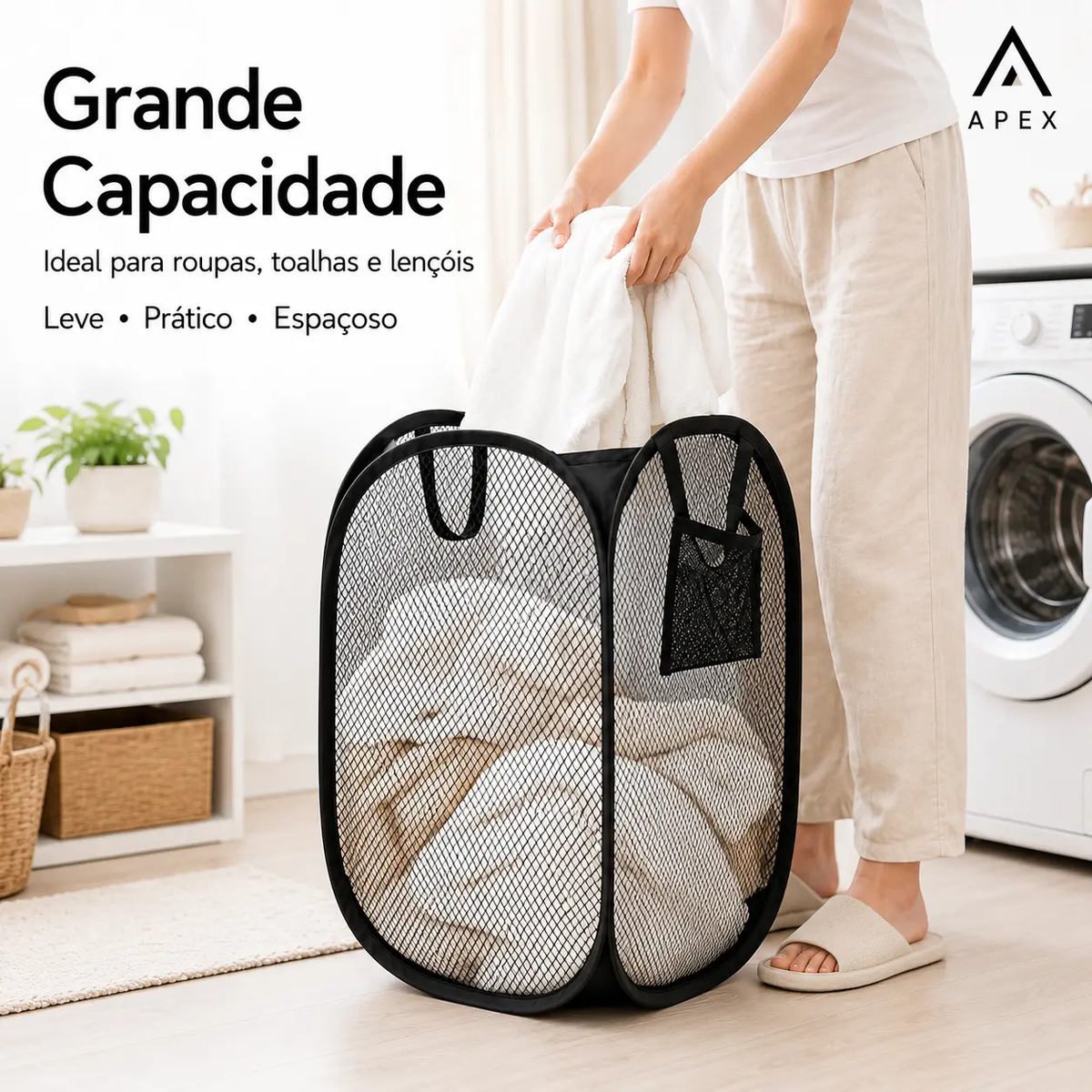 Cesto De Roupa Dobrável Organizador De Brinquedos Lavanderia Caixa Tela Pop-Up IZUSHOP