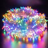 Cordão de Luz Natal Pisca Pisca 100 Led 9m 8 Funções Fio Transparente IZUSHOP