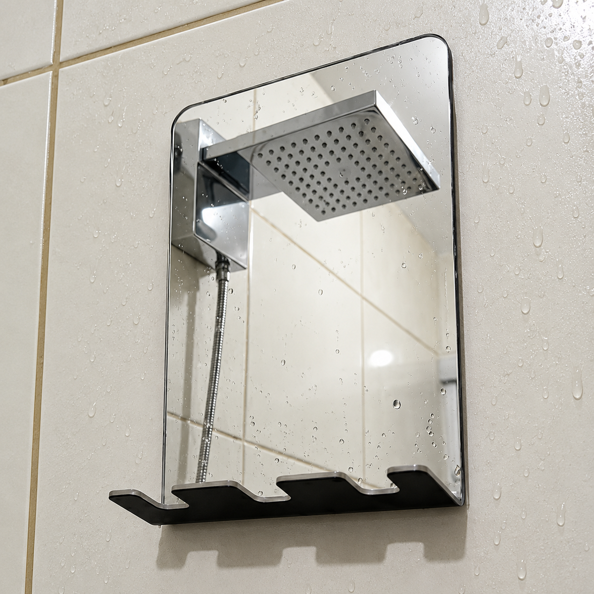 Espelho de Banheiro para Barbear/Depilar com Suporte em Acrilico Espelhado 2mm Anti-Embaçante