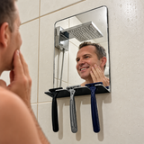 Espelho de Banheiro para Barbear/Depilar com Suporte em Acrilico Espelhado 2mm Anti-Embaçante
