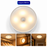 Luz Lâmpada com Sensor de Presença Luminária LED Sem fio Recarregável