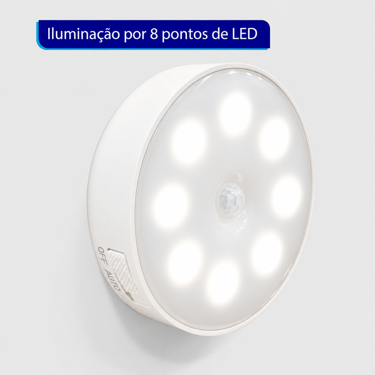 Luz Lâmpada com Sensor de Presença Luminária LED Sem fio Recarregável