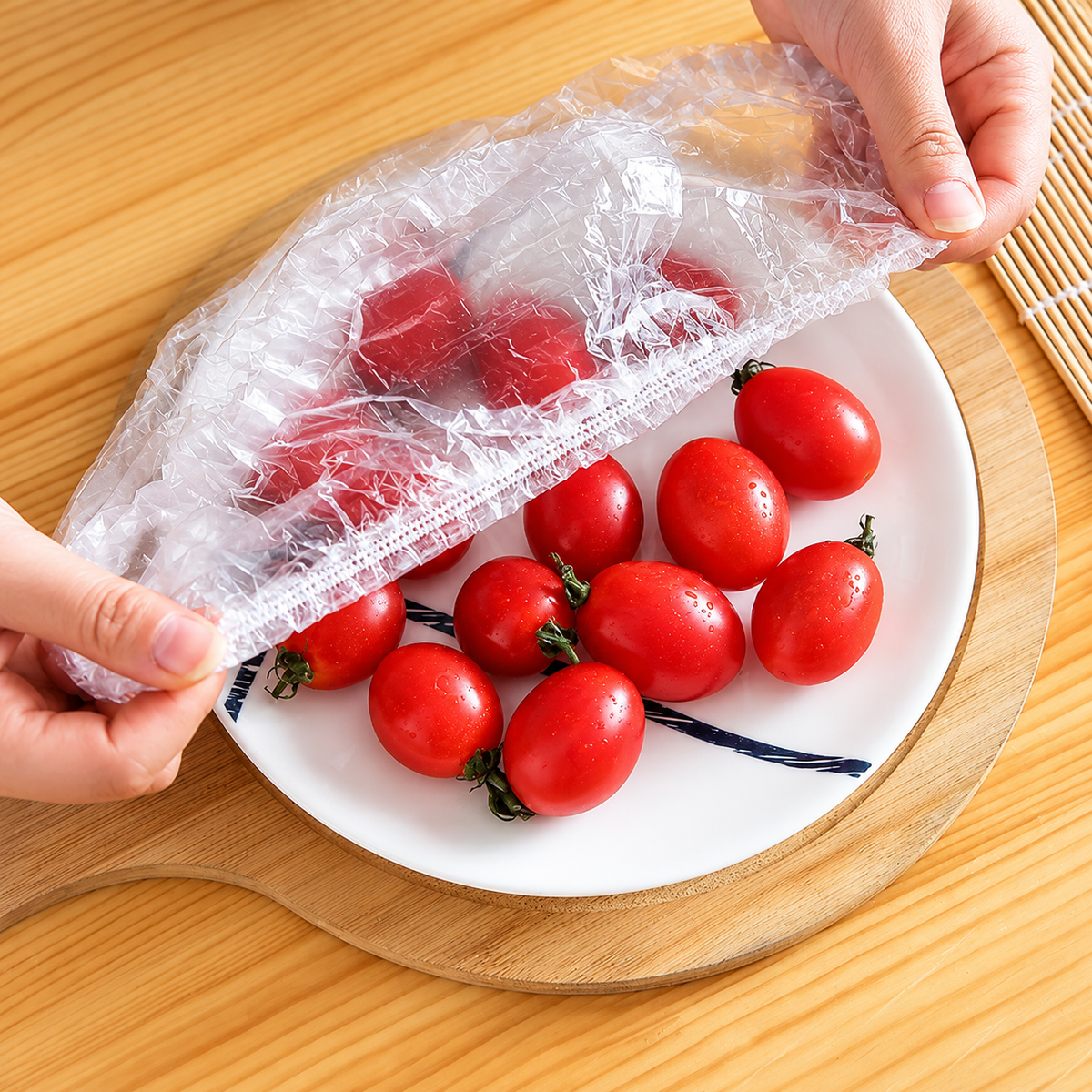 Kit Tampas Plásticas Elásticas Para Cobrir Alimentos Geladeira