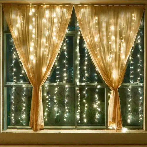 Cortina Led 3x3 Metros 300 LEDs Festa Casamento Eventos Natal Iluminação