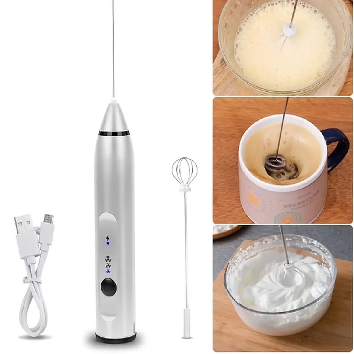 Batedor Misturador Mixer Elétrico para Bebidas Leite Café Clara de Ovo 2 em 1 taobiju