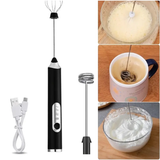 Batedor Misturador Mixer Elétrico para Bebidas Leite Café Clara de Ovo 2 em 1 taobiju