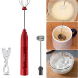 Batedor Misturador Mixer Elétrico para Bebidas Leite Café Clara de Ovo 2 em 1 taobiju